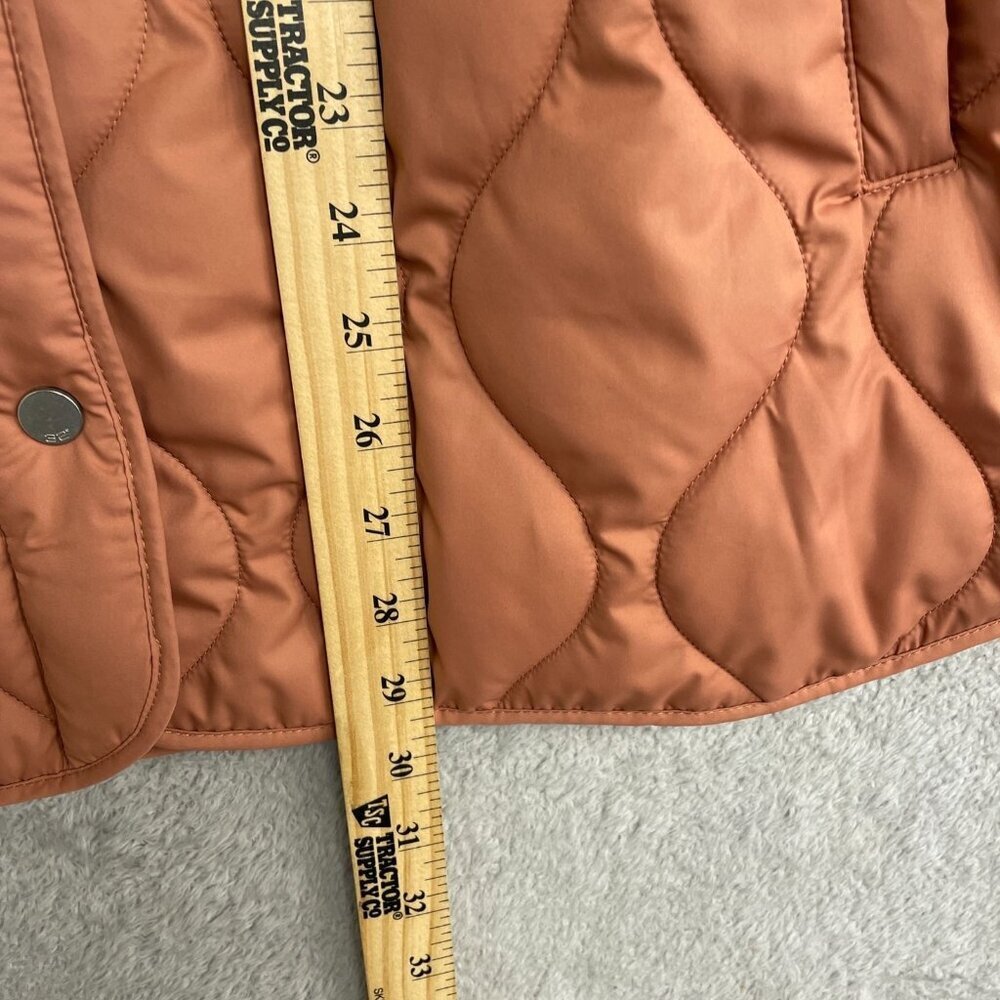 32 Degrees Heat Women's M Quilted Jacket Rust Pink Button Up M0691 - Picture 5 of 12